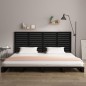 vidaXL Cabecero de cama pared madera maciza pino negro 156x3x91,5 cm vidaXL Cabecero de cama pared madera maciza pino negro 156x3x91,5 cm
