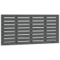 vidaXL Cabecero de cama de pared madera maciza pino gris 141x3x63 cm