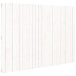 vidaXL Cabecero de cama pared madera maciza pino blanco 159,5x3x110 cm