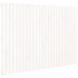 vidaXL Cabecero de cama pared madera maciza pino blanco 159,5x3x110 cm vidaXL Cabecero de cama pared madera maciza pino blanco 159,5x3x110 cm