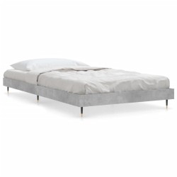 vidaXL Estructura de cama madera contrachapada gris hormigón 100x200cm