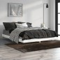 vidaXL Estructura de cama madera contrachapada blanco brillo 140x190cm