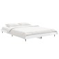 vidaXL Estructura de cama madera contrachapada blanco brillo 140x190cm