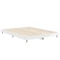vidaXL Estructura de cama madera contrachapada blanco brillo 140x190cm