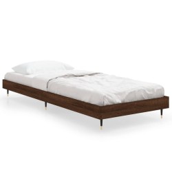 vidaXL Estructura de cama madera contrachapada roble marrón 75x190 cm
