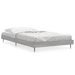 vidaXL Estructura de cama madera contrachapada gris Sonoma 100x200 cm