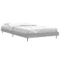 vidaXL Estructura de cama madera contrachapada gris Sonoma 100x200 cm