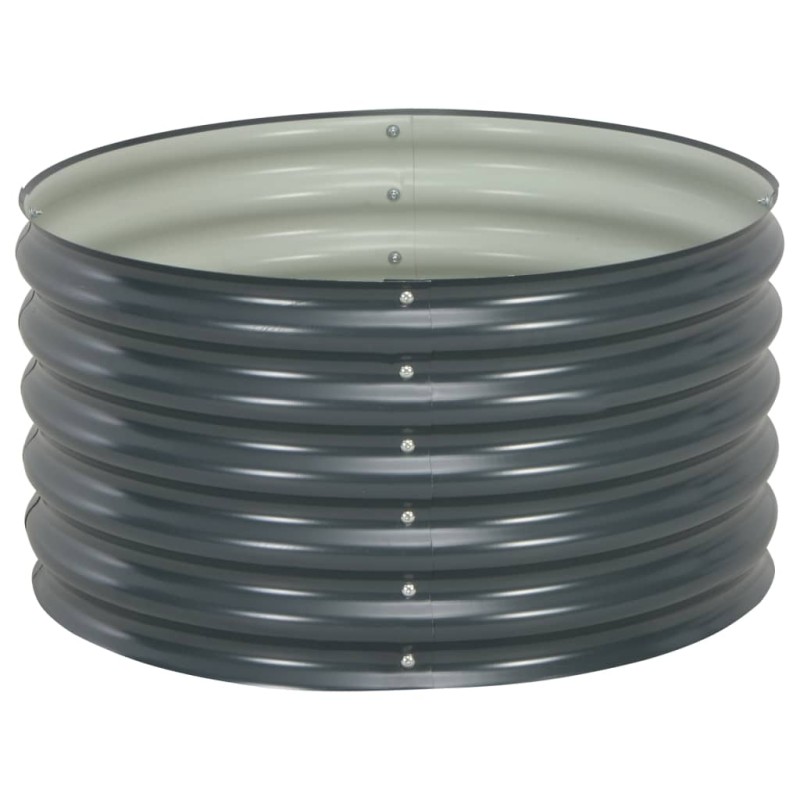 vidaXL Arriate de acero galvanizado gris 80x80x44 cm vidaXL Arriate de acero galvanizado gris 80x80x44 cm