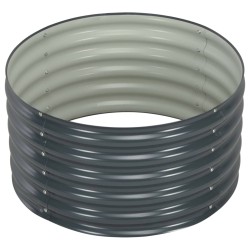 vidaXL Arriate de acero galvanizado gris 80x80x44 cm