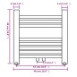 vidaXL Radiador toallero de baño recto 480x480 mm