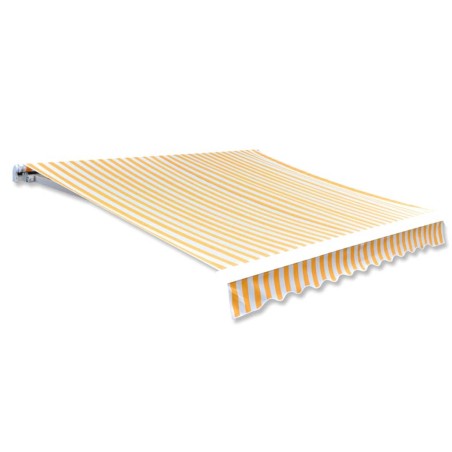 vidaXL Toldo de lona naranja y blanco 350x250 cm 