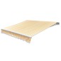 vidaXL Toldo de lona naranja y blanco 350x250 cm vidaXL Toldo de lona naranja y blanco 350x250 cm