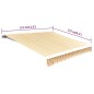 vidaXL Toldo de lona naranja y blanco 350x250 cm vidaXL Toldo de lona naranja y blanco 350x250 cm