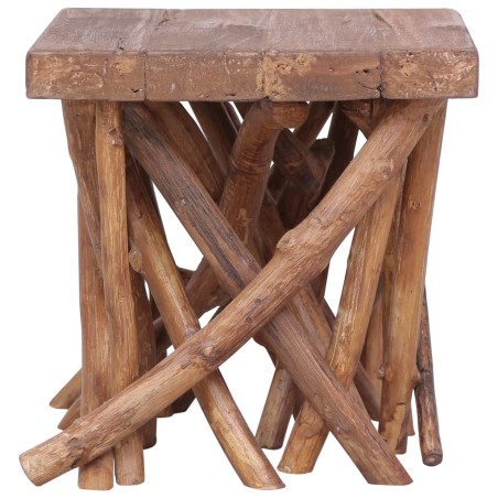 vidaXL Mesa de centro de troncos madera maciza 40x40x40 cm