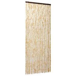 vidaXL Cortina mosquitera de chenilla beige 90x220 cm 