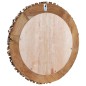vidaXL Espejo de pared redondo teca 60 cm vidaXL Espejo de pared redondo teca 60 cm