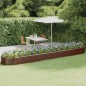 vidaXL Jardinera arriate acero recubrimiento polvo marrón 507x100x36cm vidaXL Jardinera arriate acero recubrimiento polvo marrón 507x100x36cm