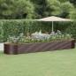 vidaXL Jardinera arriate acero recubrimiento polvo marrón 510x140x68cm vidaXL Jardinera arriate acero recubrimiento polvo marrón 510x140x68cm