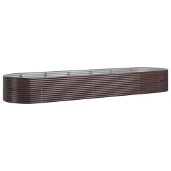 vidaXL Jardinera arriate acero recubrimiento polvo marrón 510x140x68cm