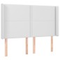 vidaXL Cabecero con orejas de cuero sintético blanco 147x16x118/128 cm vidaXL Cabecero con orejas de cuero sintético blanco 147x16x118/128 cm