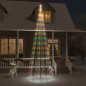 vidaXL Árbol de Navidad en asta de bandera 732 LED de colores 500 cm vidaXL Árbol de Navidad en asta de bandera 732 LED de colores 500 cm