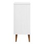 vidaXL Mesita de noche MOLDE madera maciza de pino blanca 40x35x82 cm