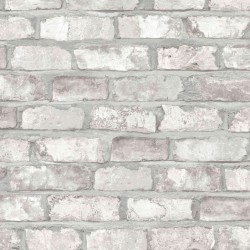 DUTCH WALLCOVERINGS Papel de pared ladrillos blanco EW3104 
