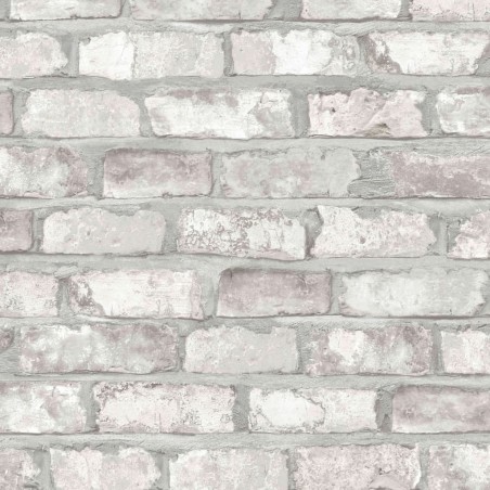 DUTCH WALLCOVERINGS Papel de pared ladrillos blanco EW3104 