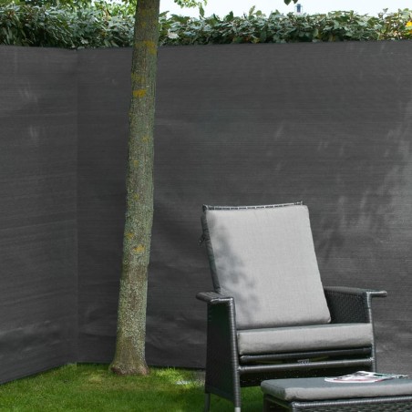 Nature Malla de ocultación de jardín PE gris antracita 1x3 m 