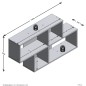 FMD Estantería de pared con 4 compartimentos color roble arena FMD Estantería de pared con 4 compartimentos color roble arena