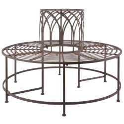 Esschert Design Banco para árbol de metal