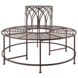 Esschert Design Banco para árbol de metal