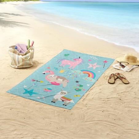 Good Morning Toalla de playa MOODY azul aguamarina 75x150 cm