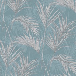 DUTCH WALLCOVERINGS Papel de pared Palm Springs azul y gris