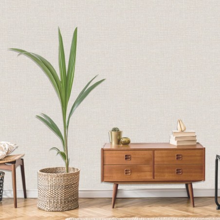 DUTCH WALLCOVERINGS Papel pintado hilo crema