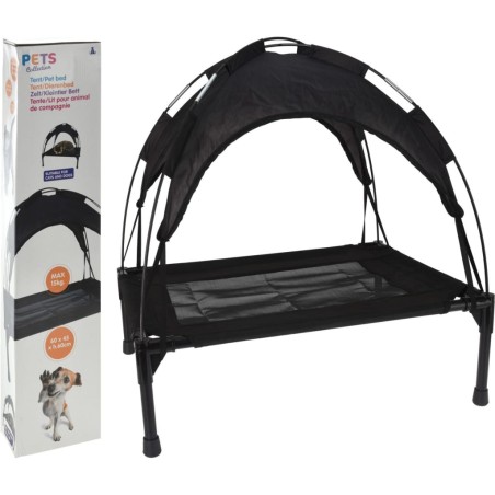 Pets Collection Cama/carpa para mascotas negro 60x45 cm