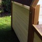 @Pet Gallinero de exterior madera blanco y marrón 136x74,5x75 cm
