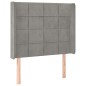 vidaXL Cabecero con orejas de terciopelo gris claro 93x16x118/128 cm vidaXL Cabecero con orejas de terciopelo gris claro 93x16x118/128 cm