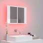vidaXL Armario espejo de baño LED acrílico blanco brillo 60x12x45 cm vidaXL Armario espejo de baño LED acrílico blanco brillo 60x12x45 cm