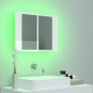 vidaXL Armario espejo de baño LED acrílico blanco brillo 60x12x45 cm vidaXL Armario espejo de baño LED acrílico blanco brillo 60x12x45 cm