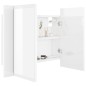 vidaXL Armario espejo de baño LED acrílico blanco brillo 60x12x45 cm vidaXL Armario espejo de baño LED acrílico blanco brillo 60x12x45 cm