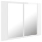 vidaXL Armario espejo de baño LED acrílico blanco brillo 60x12x45 cm vidaXL Armario espejo de baño LED acrílico blanco brillo 60x12x45 cm