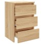 vidaXL Mesita de noche madera contrachapada roble Sonoma 40x35x62,5cm vidaXL Mesita de noche madera contrachapada roble Sonoma 40x35x62,5cm