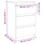 vidaXL Mesita de noche madera contrachapada roble Sonoma 40x35x62,5cm vidaXL Mesita de noche madera contrachapada roble Sonoma 40x35x62,5cm