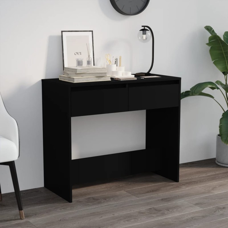 vidaXL Mesa consola de madera contrachapada negro 89x41x76,5 cm vidaXL Mesa consola de madera contrachapada negro 89x41x76,5 cm