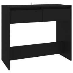 vidaXL Mesa consola de madera contrachapada negro 89x41x76,5 cm