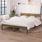 vidaXL Estructura de cama madera maciza pino marrón miel 140x190 cm vidaXL Estructura de cama madera maciza pino marrón miel 140x190 cm