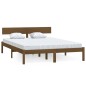 vidaXL Estructura de cama madera maciza pino marrón miel 140x190 cm vidaXL Estructura de cama madera maciza pino marrón miel 140x190 cm