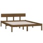 vidaXL Estructura de cama madera maciza pino marrón miel 140x190 cm vidaXL Estructura de cama madera maciza pino marrón miel 140x190 cm