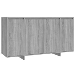 vidaXL Aparador de madera de ingeniería gris Sonoma 135x41x75 cm